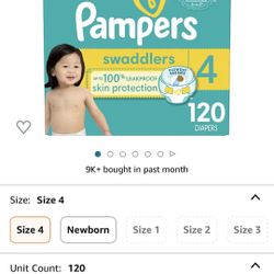 Pampers Size 4 Brand New Box