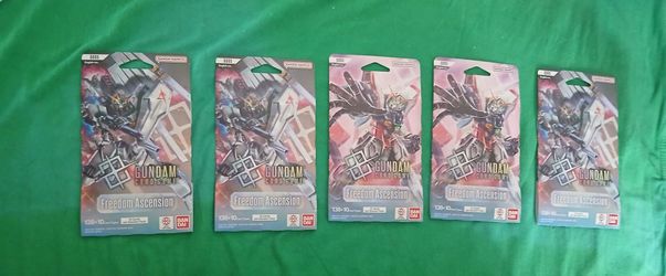 Gundam Card Game Freedom Ascension Booster Packs x5