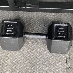 80lbs Hexagon Dumbbell 