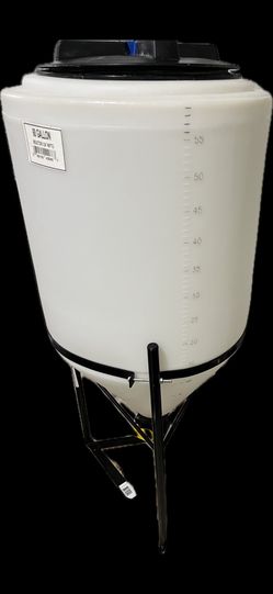 Tall used cylinder 60g res 2x2 with metal stand