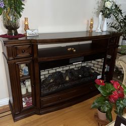 Wood Mantel Freestanding Electric Fireplace 