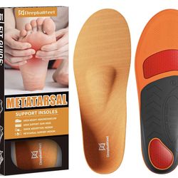 Arch Support Insoles with Metatarsal Pads, Orthotic Inserts for Metatarsalgia, Morton's Neuroma, Plantar Fasciitis, Ball of Foot Pain Relief, Man Wome
