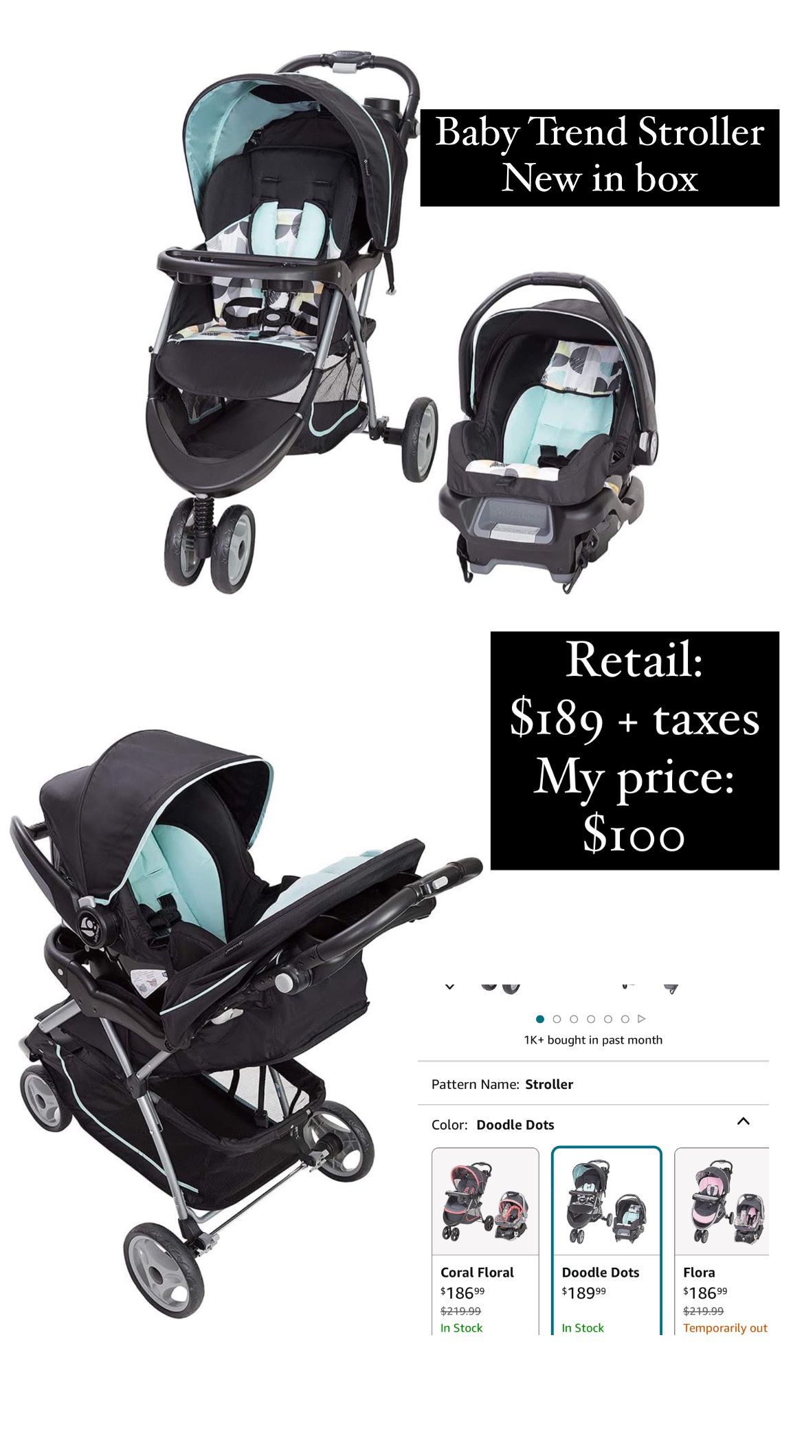 Baby trend stroller Travel system 