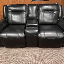 Black Leather Loveseat