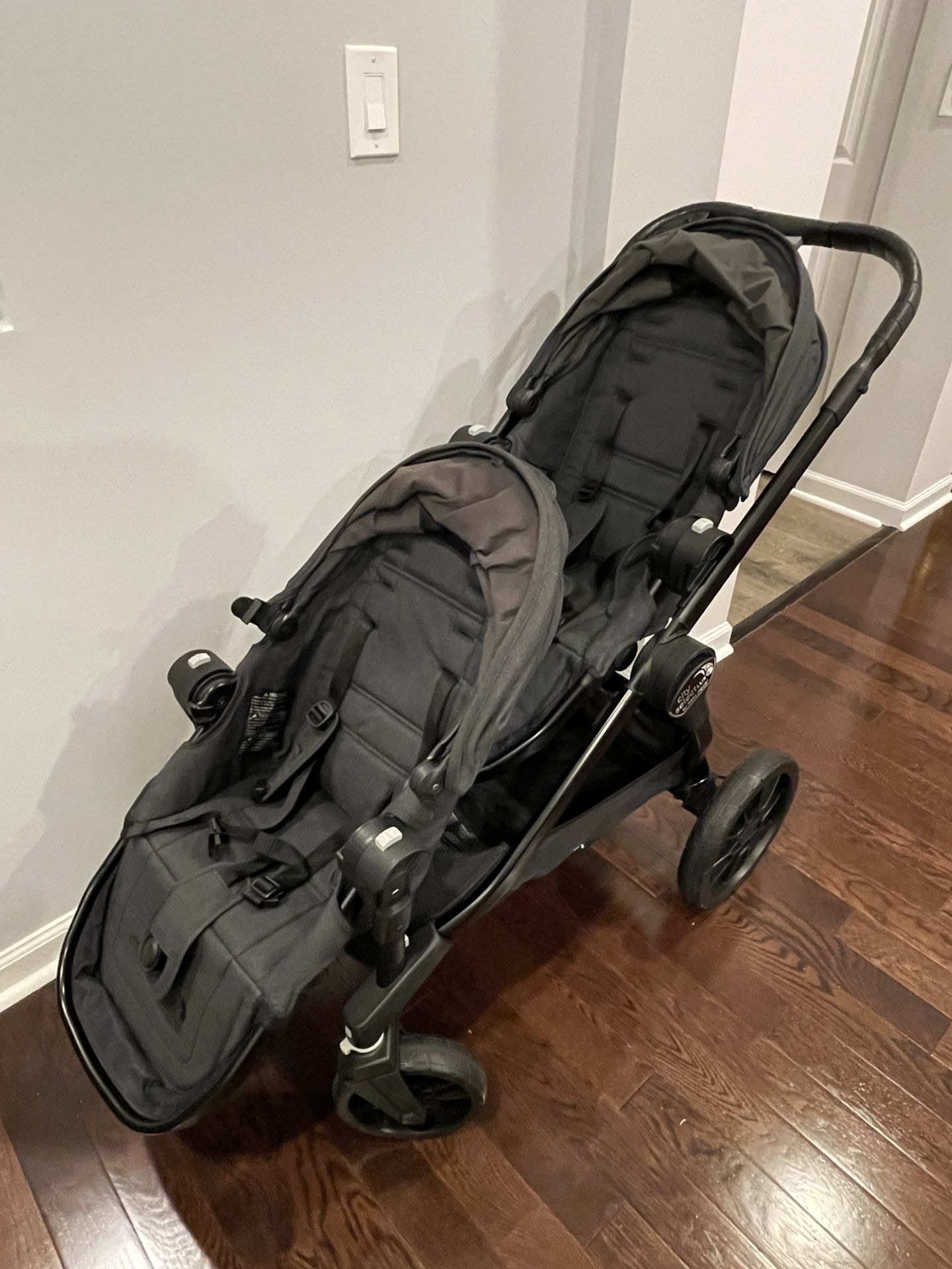LIKE NEW Baby Jogger City Select Double Stroller With Accessories