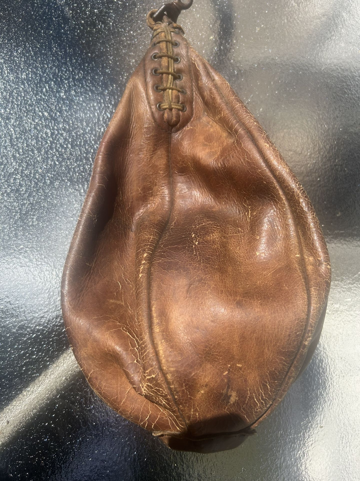Antique All Leather Punching Bag 1950’s To 60’s Great Shape