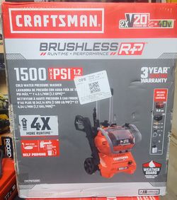 Craftsman CMCPW1500N2 2xV20=40V Brushless RP 1500 PSI Cold Water Pressure Washer