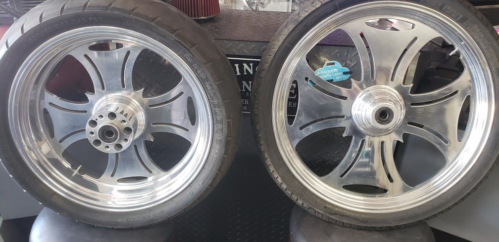 Iron Cross Custom Harley Wheels 21 Front 18 Wide Rear