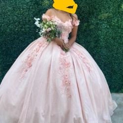 Quinceañera Ball Gown Dress With Petticoat 