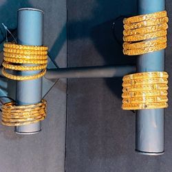 Solid 21 carat bangle bracelets Dubai style