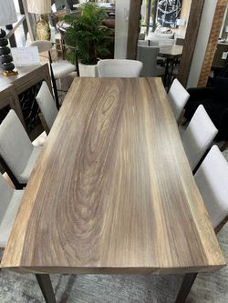 Natural Live Edge Wood Dining Table – One of a Kind!