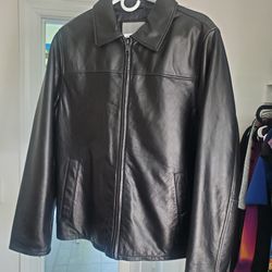 Genuine Leather Jacket, Men's Small, Like New