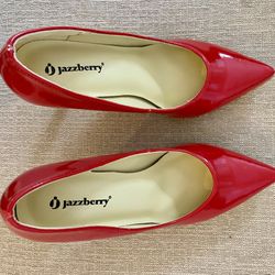 Red Patent Leather 4 Inch Heels 