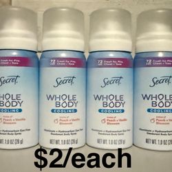 Secret Whole Body Travel Size Deodorant 