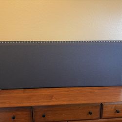 Queen Bed Frame - Willow Nailhead Trim Charcoal 