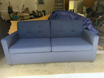 Nice Blue Color Pull out Couch very Comfy !!