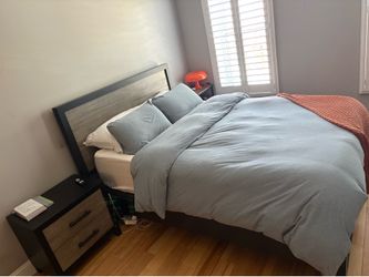 Queen Bedroom Set (Mattress, Frame, Nightstand, and Dresser)
