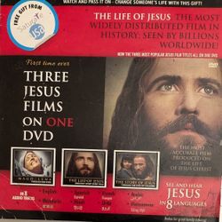 Three Jesus Films On One DVD. The Life Of Jesus. The Most Widely Distributed Film In History; Sern By Billions World! Jesus Based On Eyewitness Accoun