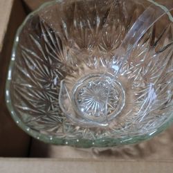 Vintage Punch Bowl Glassware With 12 Cups, Serving Hooks And A Ladle
