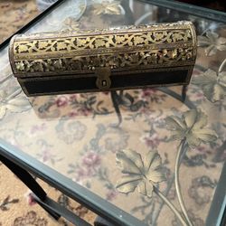 7” Long And 3” WideHand Carved With Brass.