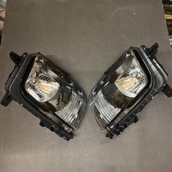 Pair 2010-2013 Chevrolet Chevy Camaro Headlights Halogen Black Housing Headlamps Assembly Left Right Side