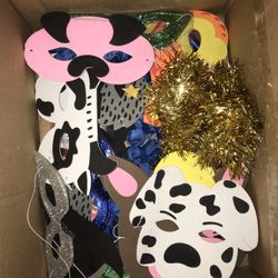 Leftover props from photo booth. Masks, Balloons, Bubbles, Silly String, Etc 