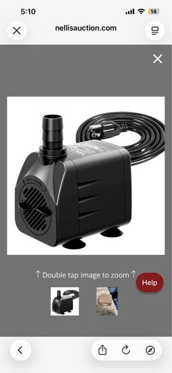 Knifel Submersible Water Pump, Ultra Quiet 400GPH(1500L/H,25W) Fountain Pump With Over Heating Protection 6.5ft High Lift, Pond Pump For Fish Tank, Po