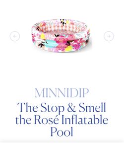 Minnidip Stop and Smell the Rose Adult Inflatable Pool NEW