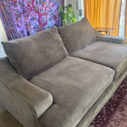 Oversized Grey Couch with pullout bed