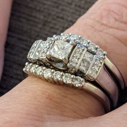 Platinum Diamond Wedding Set