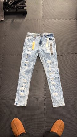 Reason Distressed Light Wash Jeans