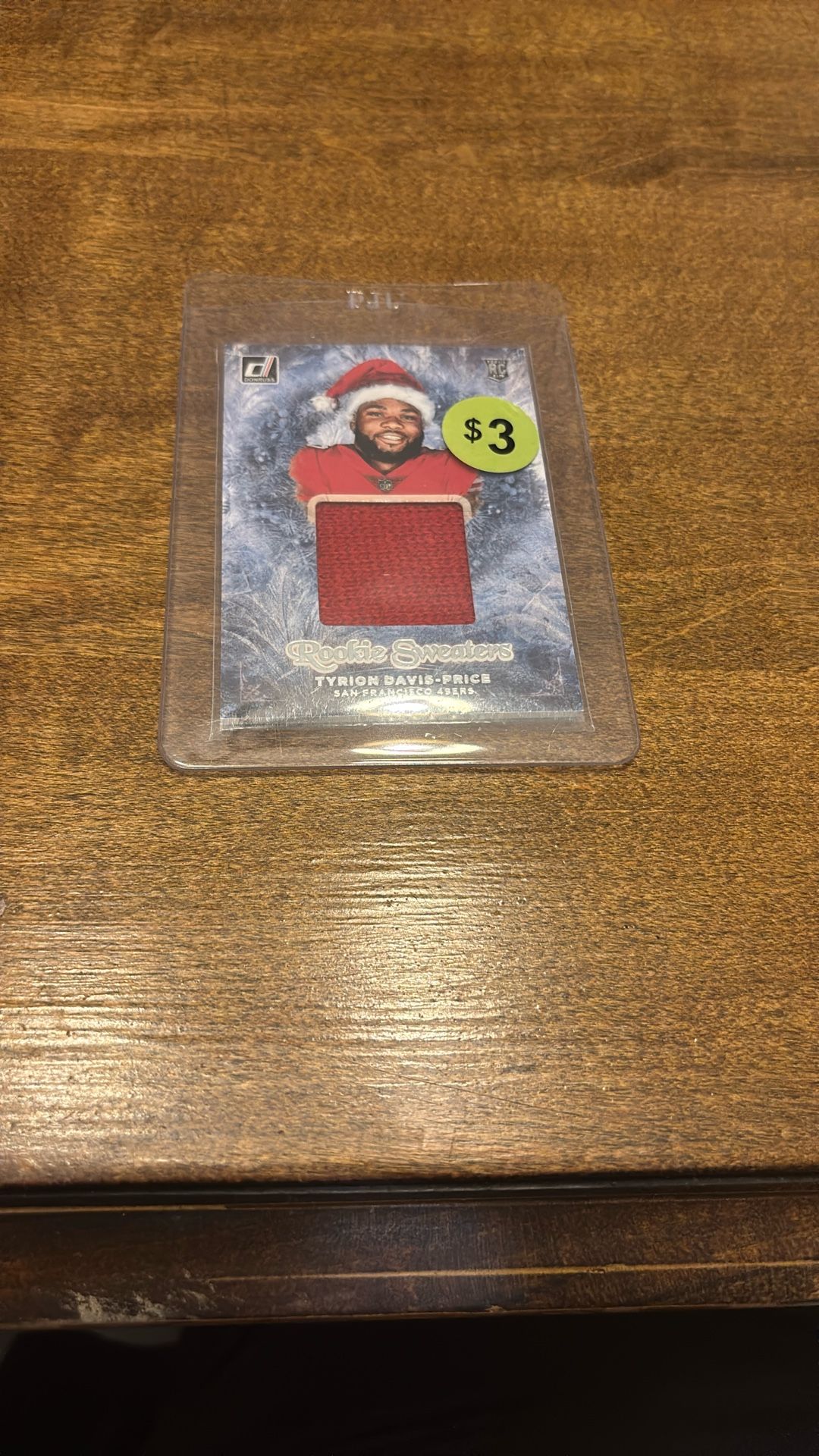 San Francisco 49ers Tyrion Davis-Price 2022 Panini Donruss Football Rookie Sweaters