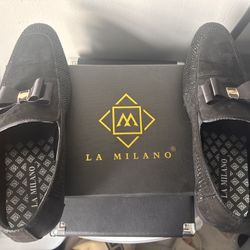 La Milano Black Dress Shoes Size 7