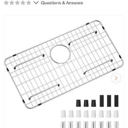 Wudkey Kitchen Sink Grid and Sink Protectors, Stainless Steel Sink Grids for Bottom of Kitchen Sinks, 26" x 14" with Rear Drain for Single Bowl Sinks