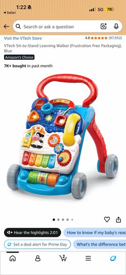 Vtech sit to stand walker