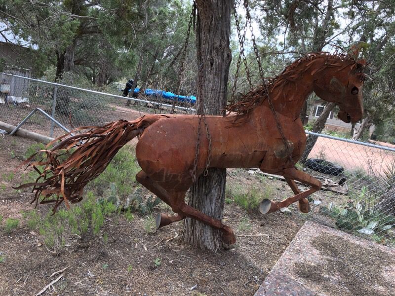 Life-size artistic creation of a majestic horse