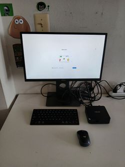 Chromebook mini PC super compact with 6 giga memory incredibly fast.
No more virus and spyreware.  Perfect to surf on internet!
Included amazing Dell 