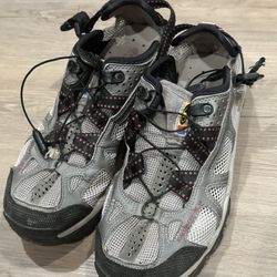 Salomon Contagrip Women’s Mesh Water Hiking Shoes Sz. 7 Gray/Black