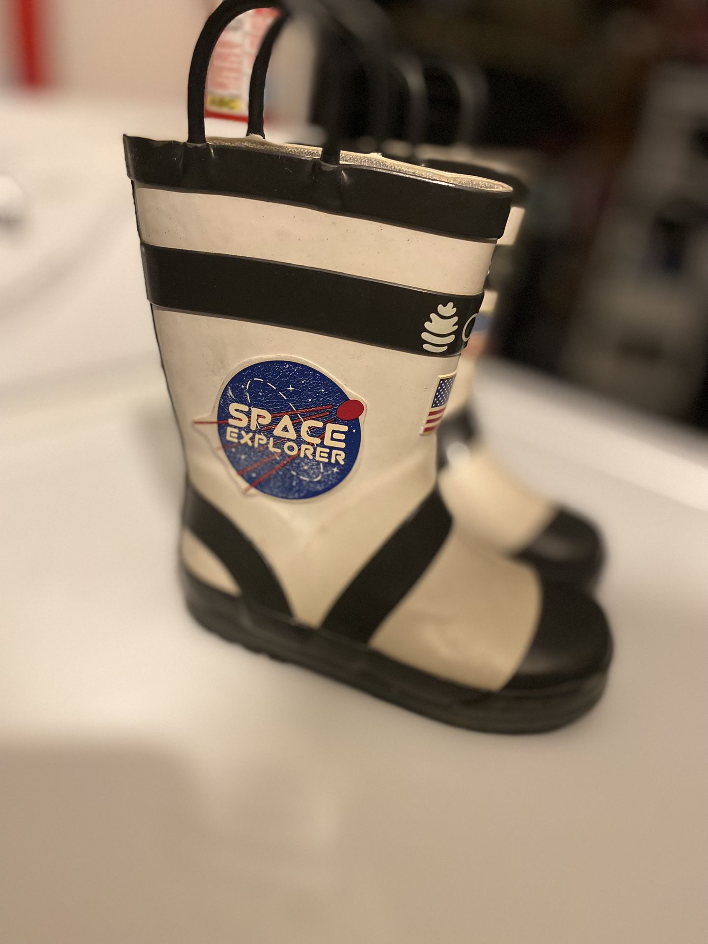 Space Rain Boots Size 8