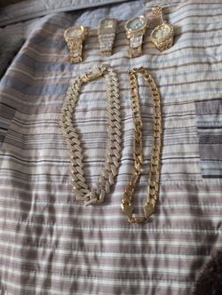 Men's Chains- Gold Plated Over Brass ($60 For Both)