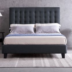 Queen Bed Frame, Headboard and 10 inch Hybrid Mattress