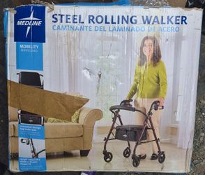 Medline Rollator Metal Walker with seat
