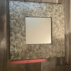 Hand Crafted Pearlescent Mirror (Small/Medium)