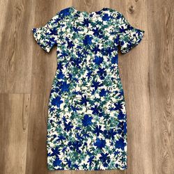 Calvin Klein Blue Floral Sheath Dress