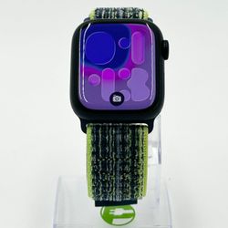 Unlocked Apple Watch Series 9 41MM Midnight Green/Blue Nike Sport Loop MRPX3LL/A