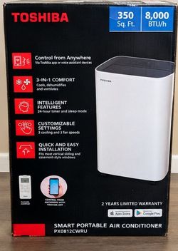 Toshiba Smart Portable Air Conditioner – 8,000 BTU