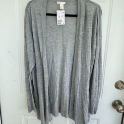H&M Basic Cardigan Gray Sweater size L