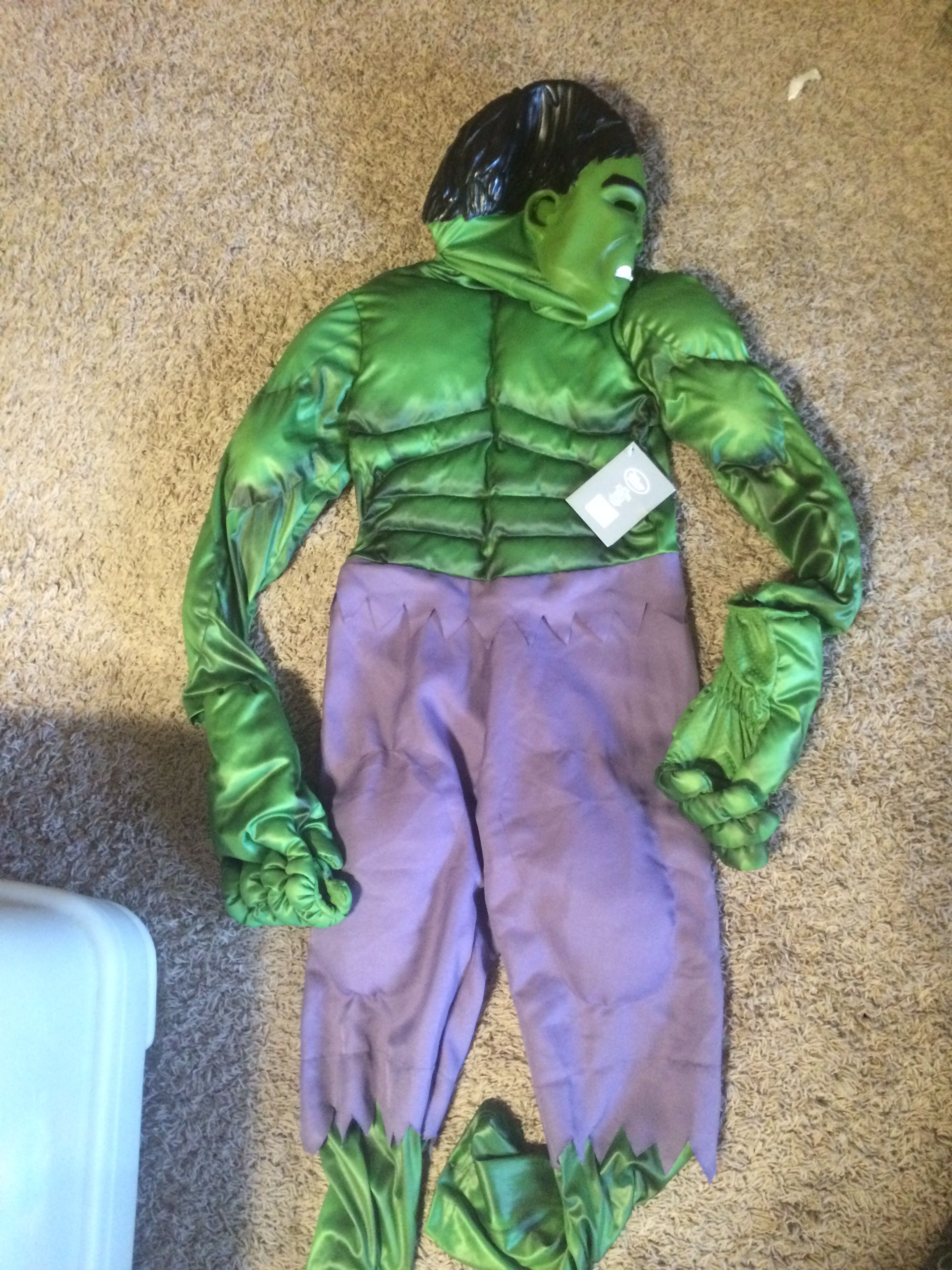 disney store hulk costume NWT