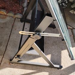 Metal Glass Art Table