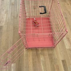 Pretty Pink Doggie Crate
